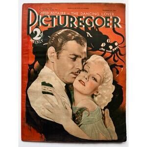 RARE UK 1935 Picturegoer Clark Gable Jean Harlow Magazine China Seas, Hollywood